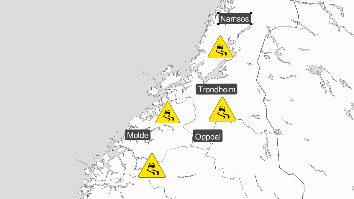 Mye snø, gult nivå, Møre og Romsdal og Trøndelag, 01 May 18:00 UTC til 05 May 22:00 UTC.