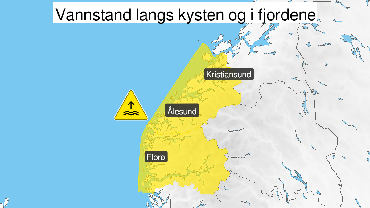 Kart over normal vannstand, grønt nivå, Sogn, Fjordane og Møre og Romsdal, 01 February 08:00 UTC til 01 February 09:00 UTC.
