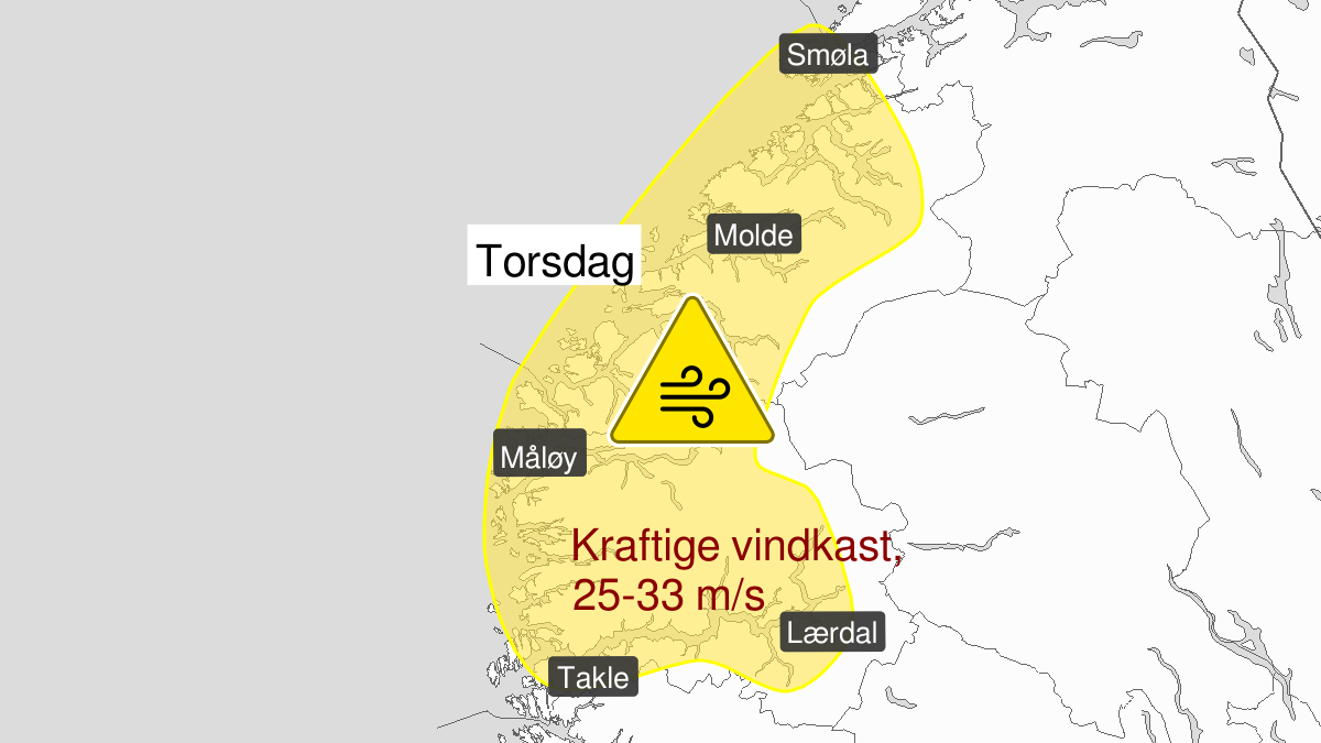 Strong wind gusts, yellow level, Sogn and Fjordane and Moere and Romsdal, 02 January 00:00 UTC to 02 January 21:00 UTC.