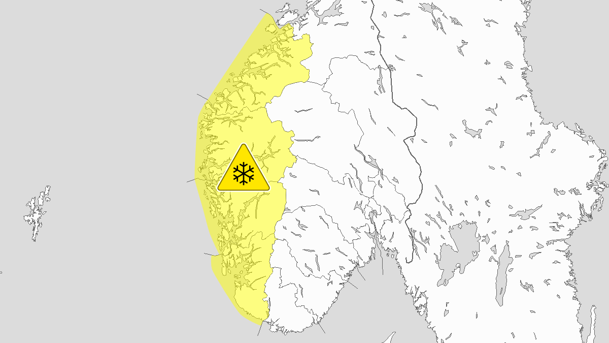 Mye snø, gult nivå, Vestlandet, 16 September 18:00 UTC til 17 September 10:00 UTC.