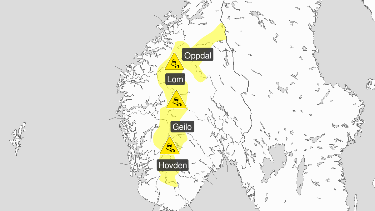 Blowing snow, yellow level, Fjellet i Soer-Norge, 08 December 02:00 UTC to 08 December 23:00 UTC.
