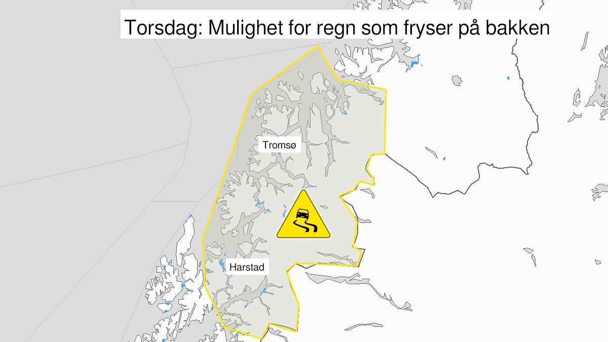 Map over Ice, yellow level, Parts of Ofoten and Troms, 2023-10-26T04:55:00+00:00, 2023-10-26T16:00:00+00:00