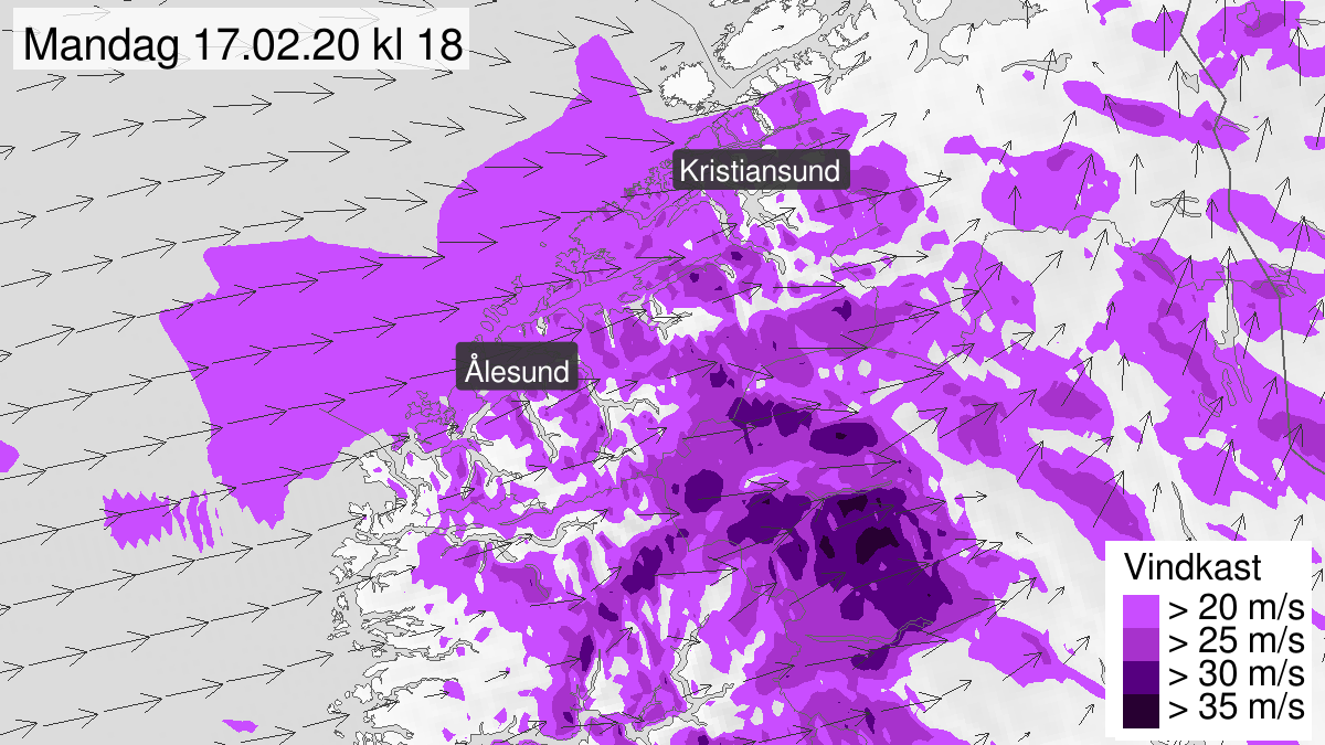 Kraftig snøfokk, gult nivå, Sogn og Fjordane, 14 February 18:00 UTC til 18 February 21:00 UTC.