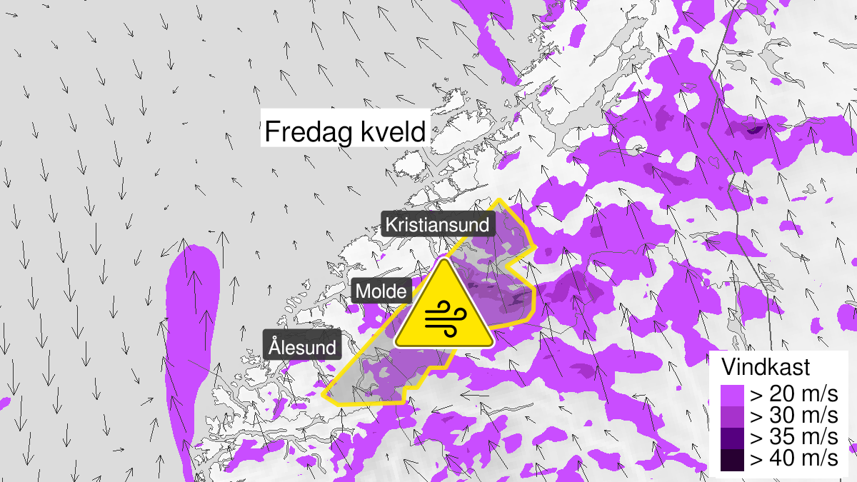 Map over Strong wind gusts, yellow level, Inner parts of Møre and Romsdal, 2022-12-30T16:00:00+00:00, 2022-12-31T02:00:00+00:00