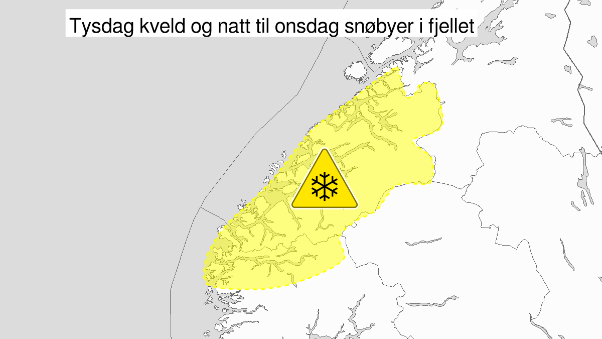 Mye snø, gult nivå, Nordfjord og Møre og Romsdal, 17 September 19:00 UTC til 18 September 07:00 UTC.