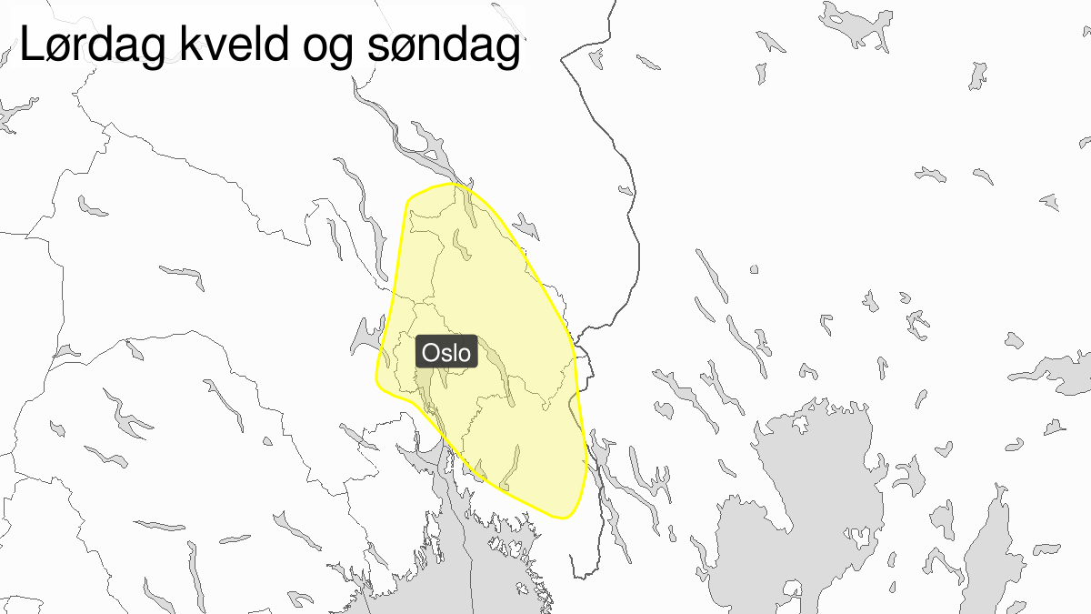 Heavy snow, yellow level, Oestfold, Akershus and Oslo, 16 March 21:00 UTC to 17 March 19:00 UTC.