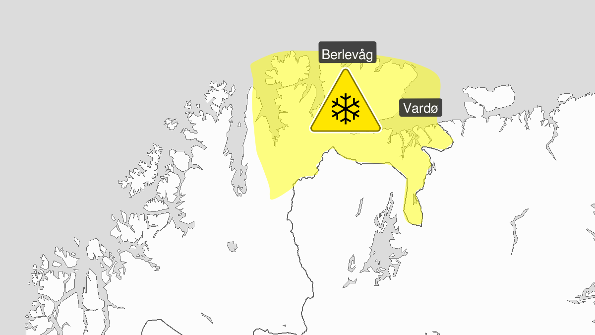 Kraftig snøfokk, gult nivå, Øst-Finnmark, 04 January 11:00 UTC til 05 January 12:00 UTC.