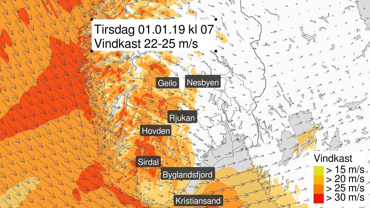 Grafiske beskrivelse av farevarslet